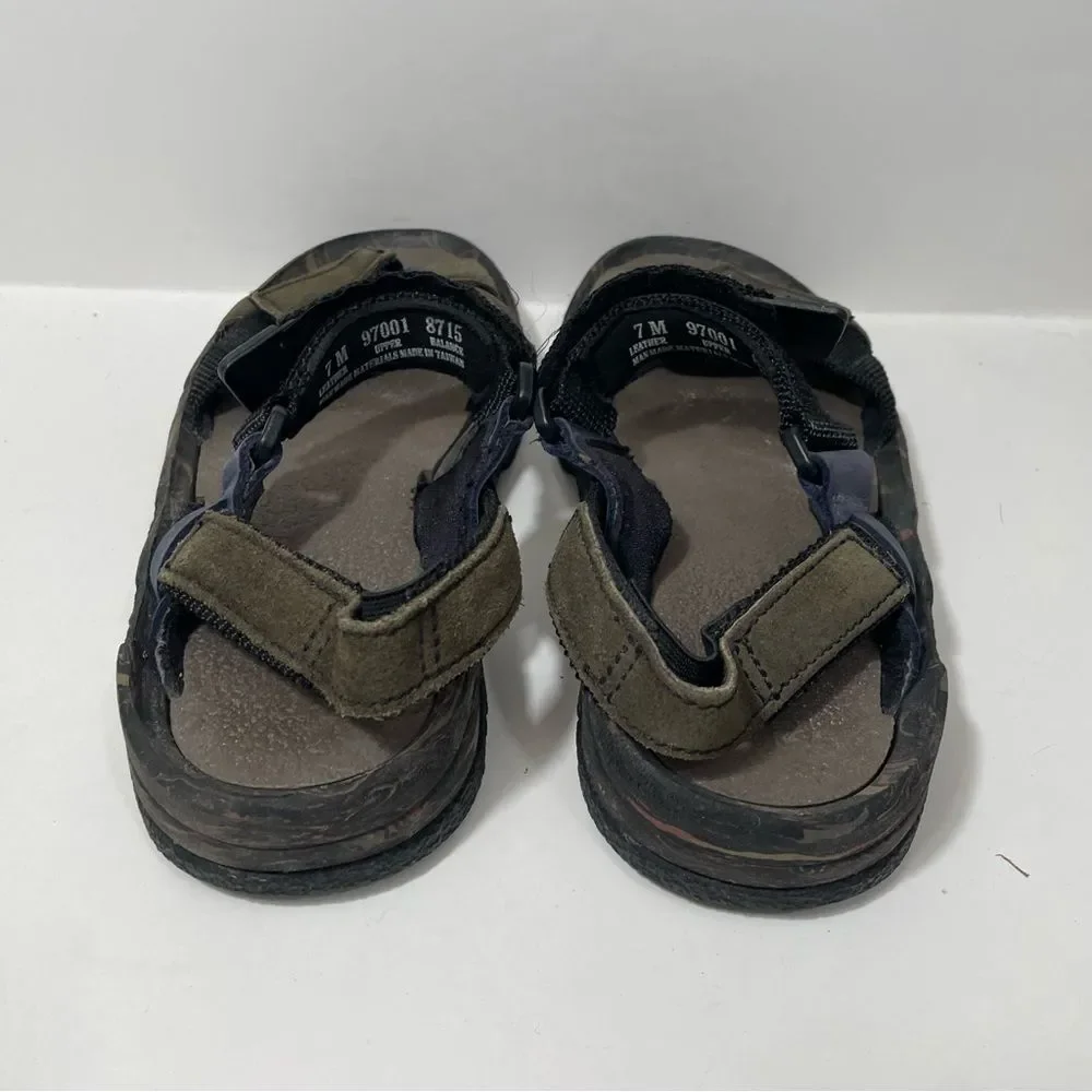 Timberland Olive Green Leather Outdoor Athletic Sandals